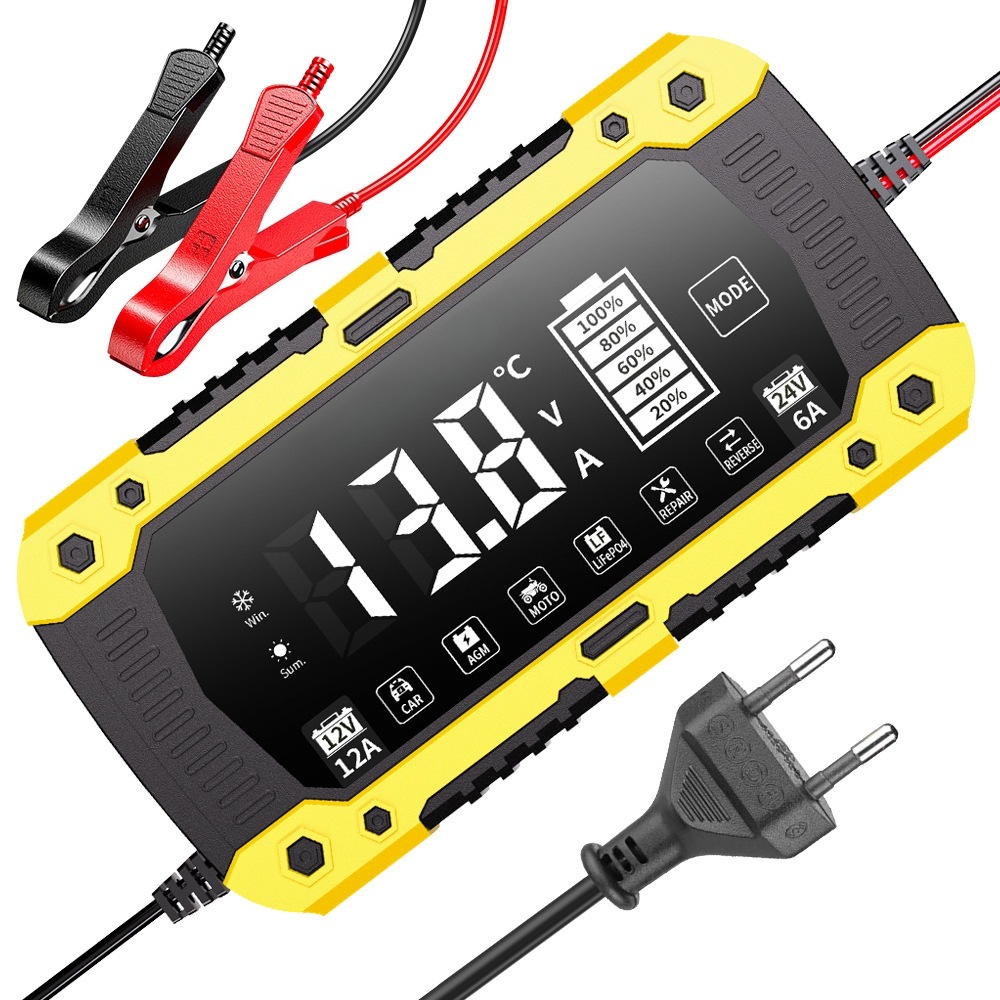 LiFePO4 Интеллектуальное зарядное устройство для аккумулятора 12V/24V - 12A/6AП